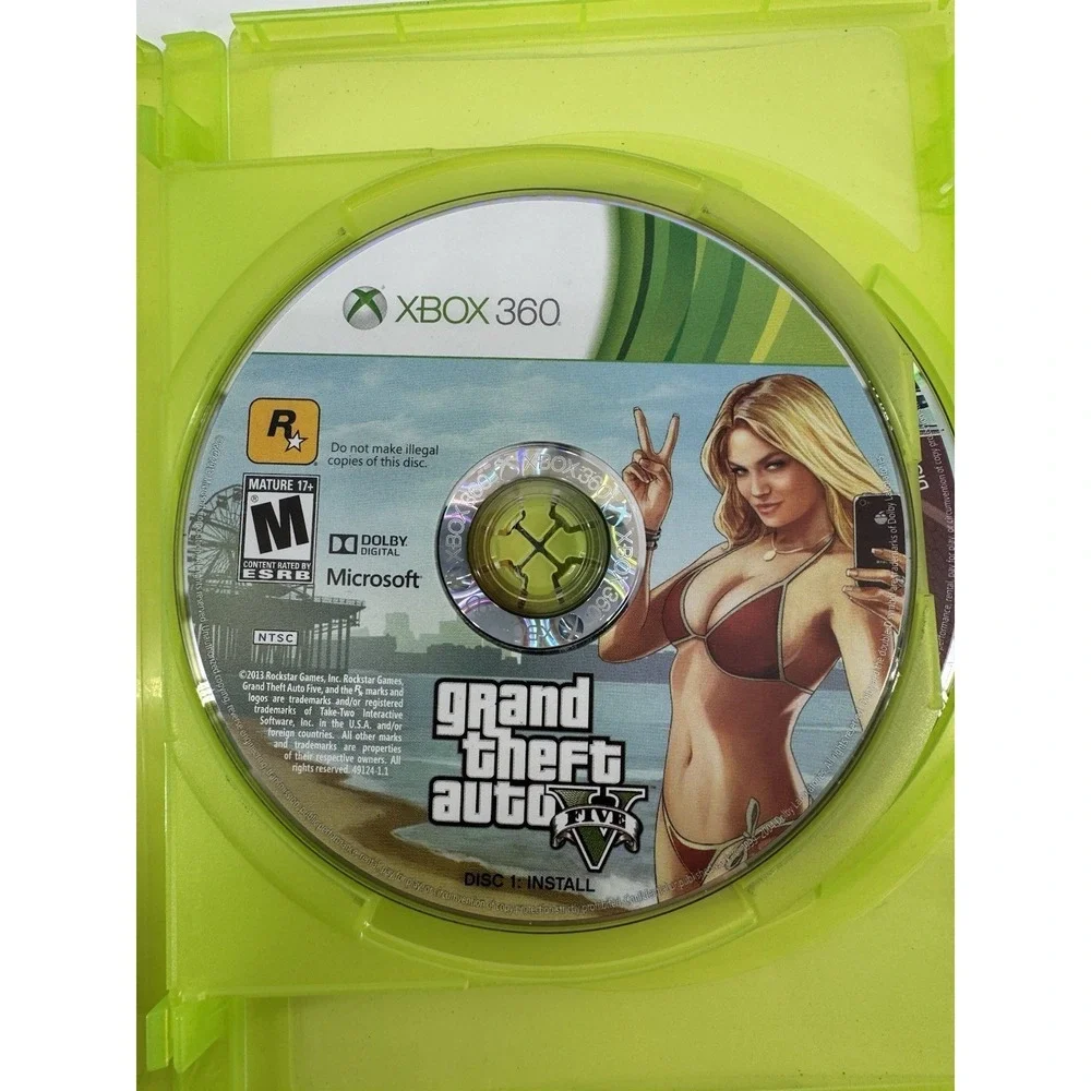 Grand Theft Auto V GTA 5 Xbox 360‎ Rockstar Games With Manual and Map CIB